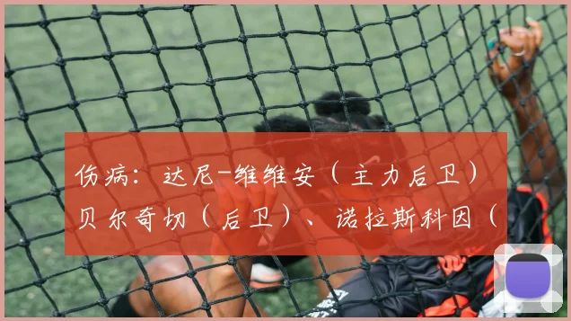 伤病：达尼-维维安（主力后卫） 贝尔奇切（后卫）、诺拉斯科因（后卫）、比利亚利夫雷（前锋） 停赛：无