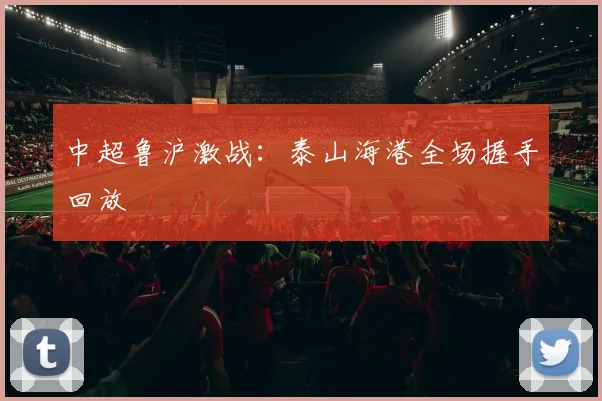 中超鲁沪激战：泰山海港全场握手回放